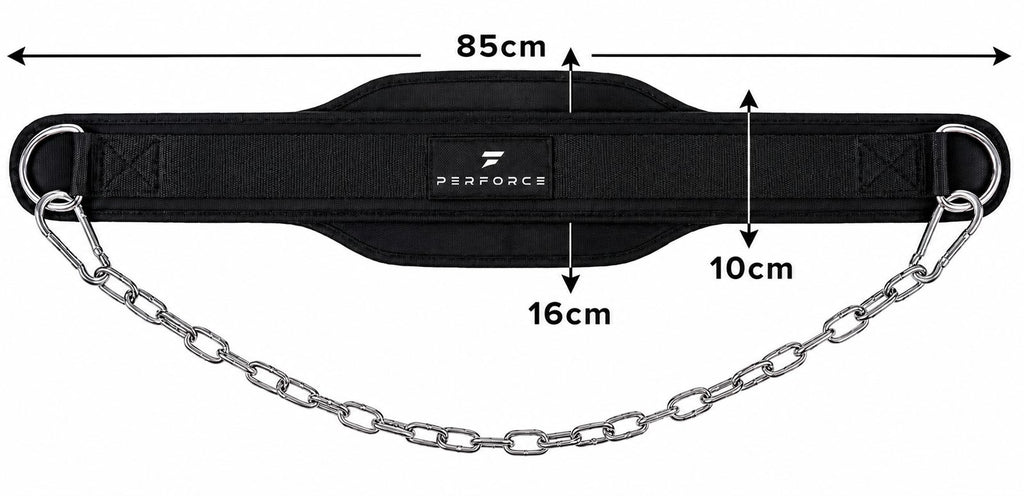 Dimensions de la ceinture : 85 cm de long, 16 cm au centre, 10 cm aux bouts